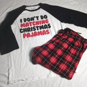 Nap Chat Mens Large Christmas " I Don't Do Matching Christmas Pajamas"‎ Set 390